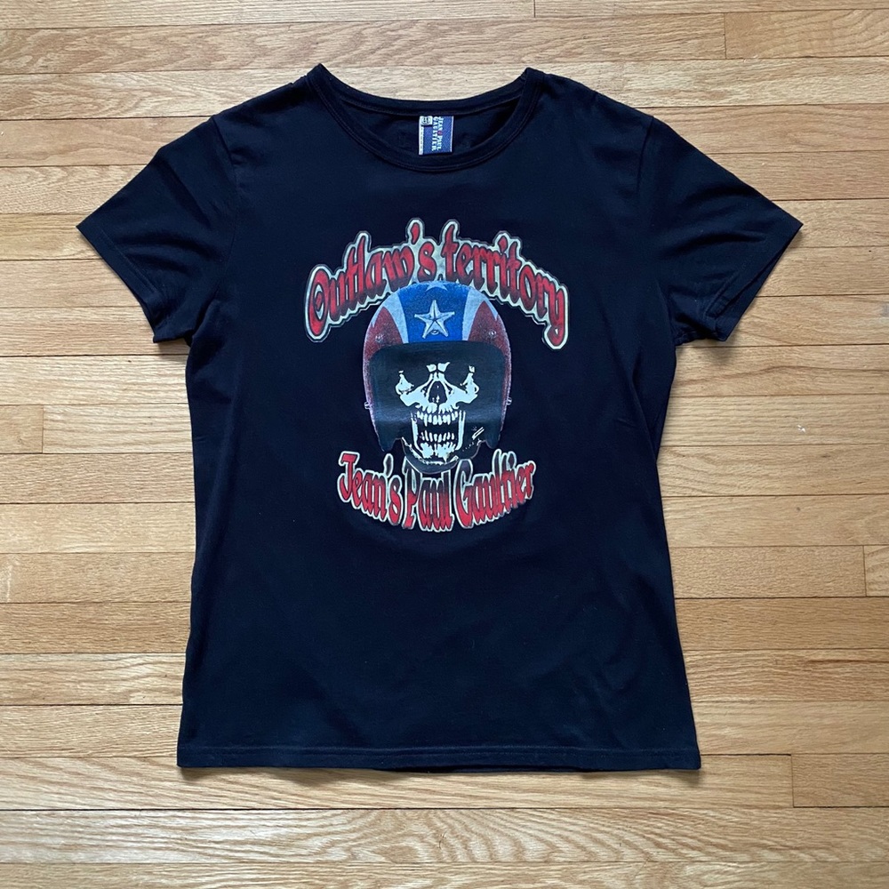Jean Paul Gaultier Outlaw’s Territory skull tee